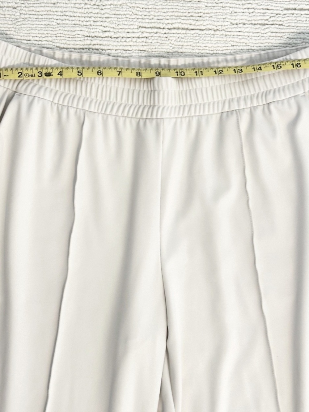 ATHLETA Finish Line Womens XLT Cream Mid Rise Track Pants Travel Athleisure Tall - Picture 6 of 13